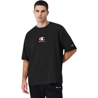 Koszulki męskie - Koszulka męska Champion Crewneck czarna 220270 KK001 S - miniaturka - grafika 1