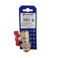 Zawory i kraniki - Zawór grzejnikowy kulowy prosty z półśrubunkiem motylkowy - 1/2" WADEP - miniaturka - grafika 1