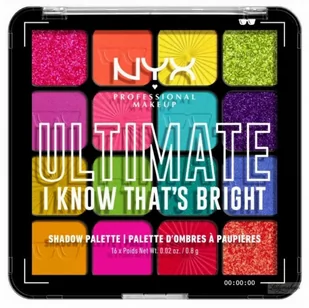 NYX Professional Makeup - ULTIMATE - SHADOW PALETTE - Paleta 16 cieni do powiek - 04 I KNOW THAT''S BRIGHT - 16 x 0,8 g - Cienie do powiek - miniaturka - grafika 1