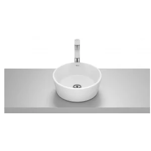 ROCA A327B15620 OPTICA Umywalka nablatowa ROUND CR 35 cm BIAłY MAT - Umywalki - miniaturka - grafika 1