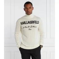 Swetry męskie - Karl Lagerfeld Wełniany golf knit | Regular Fit - miniaturka - grafika 1