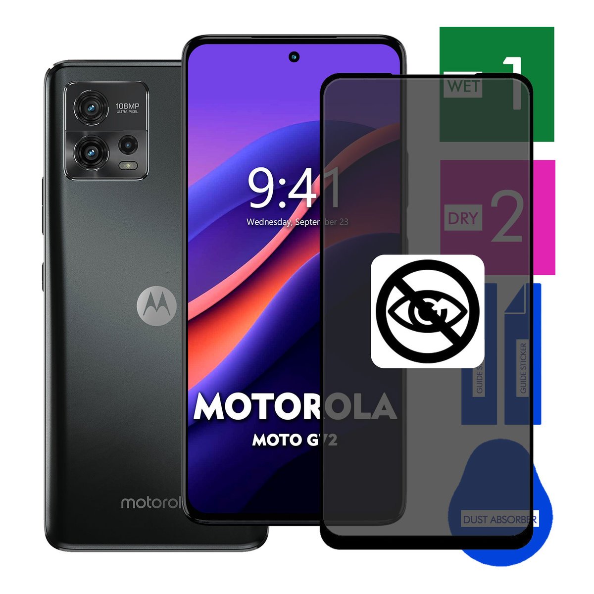SZKŁO DO MOTOROLA MOTO G72 OCHRONNE PRYWATYZUJĄCE PRIVATE ANTISPY 5D
