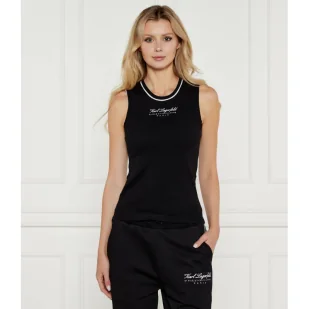 Karl Lagerfeld Top Hotel Slim Fit - Koszulki i topy damskie - miniaturka - grafika 1