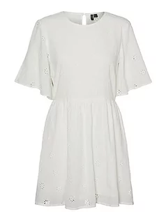 Sukienki - VERO MODA Women's VMMAJA 2/4 Mini Dress WVN sukienka, śnieżna biel, M, Snow White, M - grafika 1
