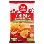 Chipsy - Carrefour Classic Chipsy ziemniaczane o smaku paprykowym 80 g - miniaturka - grafika 1