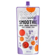 Soki i napoje niegazowane - Owolovo Smoothie Pouch Jabłko-Jagoda-Brzoskwinia 250 ml - miniaturka - grafika 1