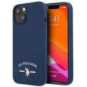 Etui i futerały do telefonów - U.S POLO ASSN. Silicone Logo Etui na iPhone 13 (granatowy) USHCP13MSFGV - miniaturka - grafika 1