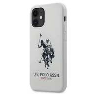 Etui i futerały do telefonów - U.s. polo assn US Polo USHCP12SSLHRWH iPhone 12 mini 5,4" biały/white Silicone Collection - miniaturka - grafika 1