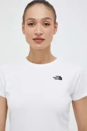 Koszulki sportowe damskie - The North Face t-shirt bawełniany kolor biały - miniaturka - grafika 1