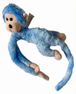 Maskotki i pluszaki - Pluszowa małpka wisząca na rzepy z dźwiękiem małpa przytulanka - miniaturka - grafika 1