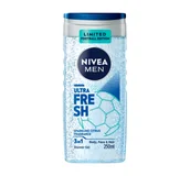 Żele pod prysznic dla mężczyzn - NIVEA MEN ULTRA FRESH ŻEL POD PRYSZNIC 3W1 DLA MĘŻCZYZN 250ML - miniaturka - grafika 1
