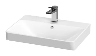 Cersanit Mille 56x40 cm prostokątna biały połysk K675-001-PT - Umywalki - miniaturka - grafika 1