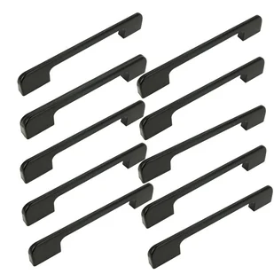 10 x Uchwyt meblowy czarny 128 mm aluminium - Zawiasy, okucia i inne akcesoria 10 x Uchwyt meblowy czarny 128 mm aluminium - Zawiasy, okucia i inne akcesoria - miniaturka - grafika 1