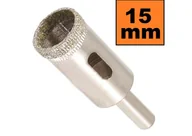 Otwornice - Otwornica diamentowa 15 mm Wiertło do GRESU Płytek - miniaturka - grafika 1