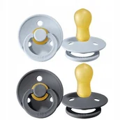 Smoczki uspokajające - BIBS 2 - Pack l Iron & Baby Blue Smoczek Uspokajający Kauczuk Hevea - miniaturka - grafika 1