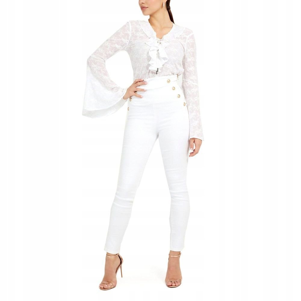 GUESS DAMSKIE JEANSY BIAŁE RURKI 31/28 0A6G3_B* 31/28 0_6
