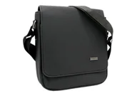 Torby męskie - Torba Rovicky (PL) Listonoszka Z Klapką Materiał CZARNA R-652-2 CZARNA 24 x 24 x 7 [cm] - miniaturka - grafika 1