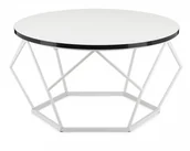 Ławy i stoliki kawowe - Stolik kawowy biały z czarnym rantem - miniaturka - grafika 1