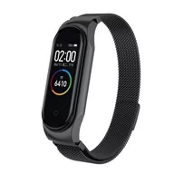 Akcesoria do smartwatchy - Tech-Protect MiLANese Opaska Pasek Bransoleta Band XIAOMI Mi Band 5 / 6 Black - miniaturka - grafika 1