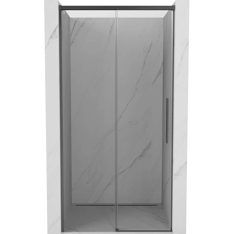 Mexen Rox drzwi prysznicowe rozsuwane 125 cm, transparent, gun gray szczotkowany - 8C2-125-000-66-00
