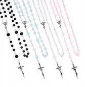 Różańce - Różaniec do Pierwszej Komunii szkło kolorowy - miniaturka - grafika 1