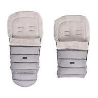 Śpiworki dla dzieci - ZAFFIRO Śpiwór do wózka iGrow Plusz Melange light grey - miniaturka - grafika 1