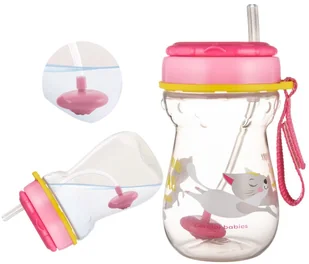 CANPOL BABIES BIDON KUBEK Z OBCIĄŻONĄ SŁOMKĄ 350ml +9m - Kubki dla dzieci - miniaturka - grafika 1