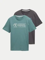 Koszulki męskie - Tom Tailor Komplet 2 t-shirtów 1047047 Kolorowy Regular Fit - miniaturka - grafika 1