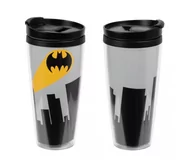 Kubki dla dzieci - Kubek termiczny Batman, 250 ml - czarno-szary, PRODUKT LICENCJONOWANY, ORYGINALNY - miniaturka - grafika 1