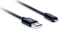 Kable USB - Kabel USB AQ USB-A - microUSB 1.8 m Biało-czarny xpc64010 - miniaturka - grafika 1