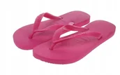 Klapki i japonki damskie - Havaianas Japonki Różowe Wsuwane Gumowe Płaskie 25-26 Joj - miniaturka - grafika 1
