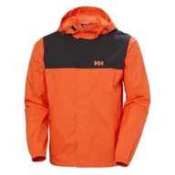 Kurtki męskie - Męska Kurtka HELLY HANSEN VANCOUVER RAIN JACKET 53935_307 – Pomarańczowy - miniaturka - grafika 1
