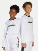 Bluzki damskie - adidas Bluzka JV8662 Biały Loose Fit - miniaturka - grafika 1