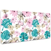 Podkładki na biurko - Podkładka na biurko Flamingi na obrazie 100x50 cm - miniaturka - grafika 1