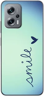Pokrowiec König Design kompatybilny z Xiaomi Redmi K50i - Plastikowe, miękkie etui na telefon - Etui na telefon Smile Blue - Etui i futerały do telefonów - miniaturka - grafika 1