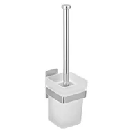 Akcesoria do wc - Samoprzylepna szklana szczotka do WC w kolorze srebra z połyskiem Genova – Wenko - miniaturka - grafika 1