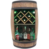 Pozostałe akcesoria barmańskie - Beczka Barek W Kolorze Wenege Z Leżakami Butelkami Na Wino Led Rgb - miniaturka - grafika 1