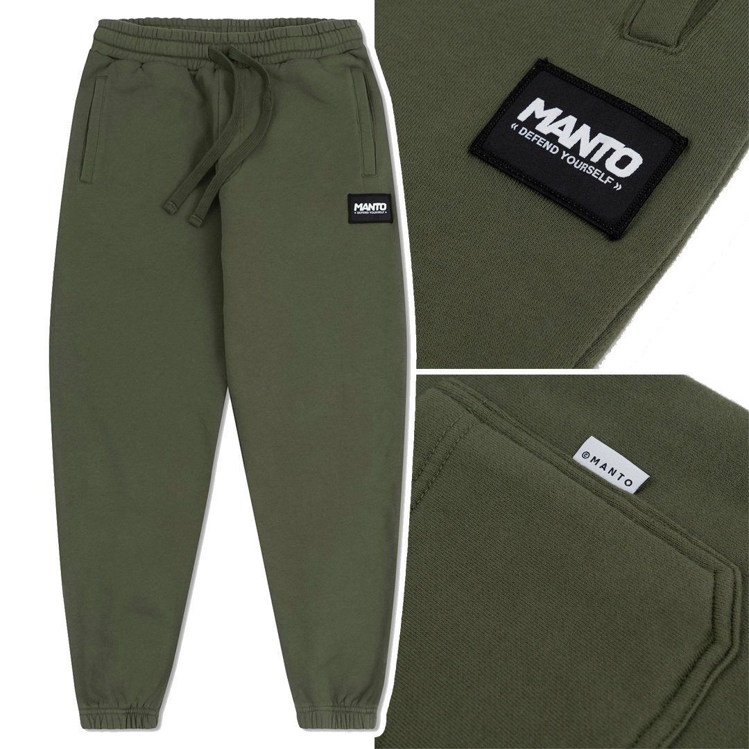 Spodnie Dresowe Bawełniane Męskie Manto Label Khaki R. M