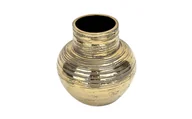 Wazony i flakony - Wazon ceramiczny złoty 23 cm AP171375 - miniaturka - grafika 1