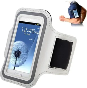 Opaska sportowa do Samsung Galaxy S3 mini i8190 / i8195 / i8200 i Galaxy Trend Duos S7562 Biały - Etui i futerały do telefonów - miniaturka - grafika 1