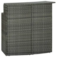 Stoły ogrodowe - Ogrodowy stolik barowy, szary, 120x55x110 cm, polirattan - miniaturka - grafika 1