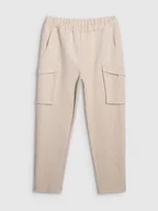 Spodnie męskie - Męskie spodnie casual cargo 4F 4FWSS25TTROM0990 - beżowe - miniaturka - grafika 1