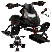 Sanki i ślizgacze - Nartosanki Sanki Metalowe Kierownica Hamulec Dzieci 60kg - miniaturka - grafika 1