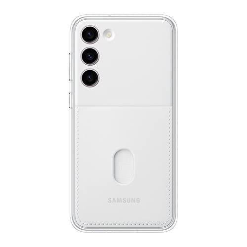 Samsung Etui na telefon Galaxy S23+, podwójny wygląd etui ochronne z 2 wymiennymi płytami, w tym przezroczyste i przegródki na karty, wersja amerykańska, EF-MS916CWEGUS, białe