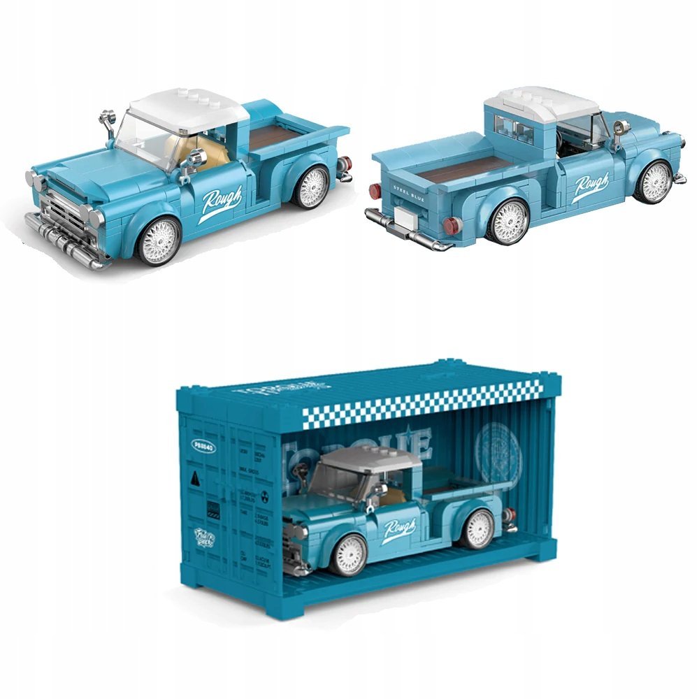 KLOCKI samochód KLASYCZNY PICKUP BŁĘKITNY 297el. TORQUE TITANS (297PCS)