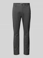 Spodnie męskie - Spodnie materiałowe o kroju slim fit ze szlufkami na pasek model ‘MARK’ - miniaturka - grafika 1
