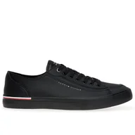 Trampki męskie - Buty Tommy Hilfiger Corporate Vulc Leather FM0FM04953-BDS - czarne - miniaturka - grafika 1