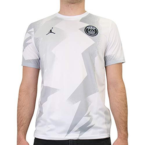 Nike męska koszulka Psg M Nk Dry Top Ss Pm 4. White/White/(Black) (No Spon-bcfc) M