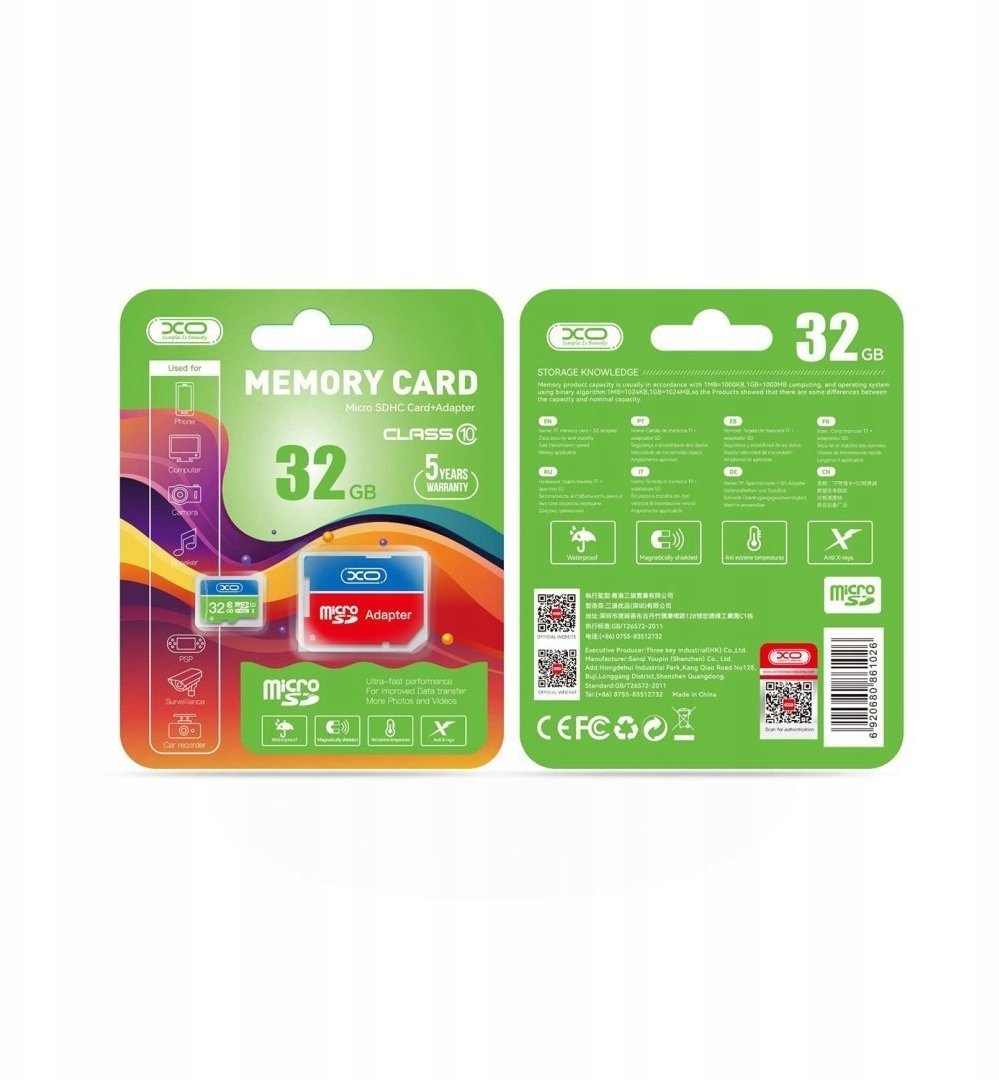 Karta Silicon Power XO karta pamięci 32GB microSDHC kl. 10 + adapter GSM192632