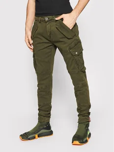 Alpha Industries Spodnie materiałowe Combat 126215 Zielony Slim Fit - Spodnie męskie - miniaturka - grafika 1